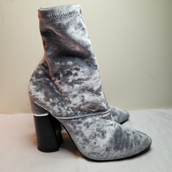 Philip Lim Aqua Velvet HighHeel Boots - Picture 3 of 15